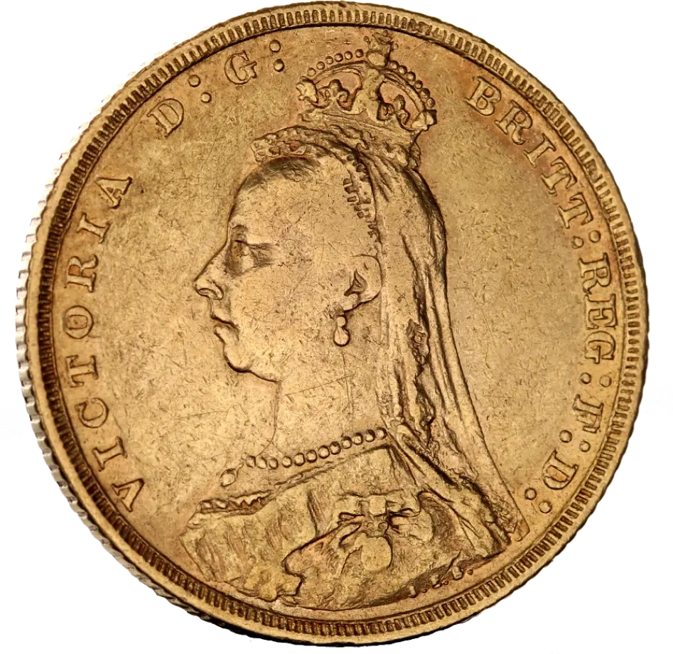 Suweren Królowa Wiktoria Jubileusz Złota Moneta | 1887 - 1893